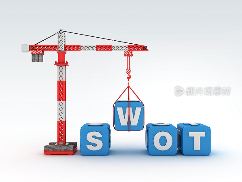 塔吊用SWOT Word - 3D渲染